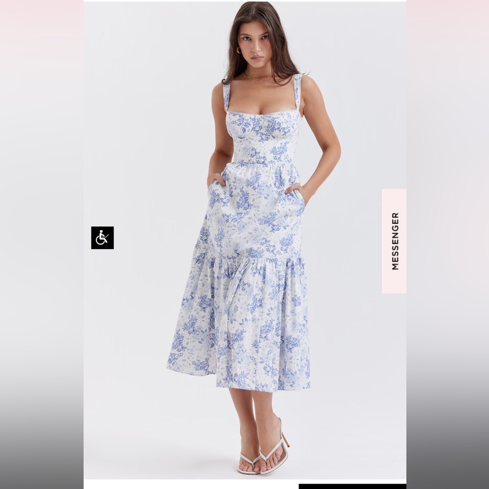 House of CB Elia in Blue Floral Print